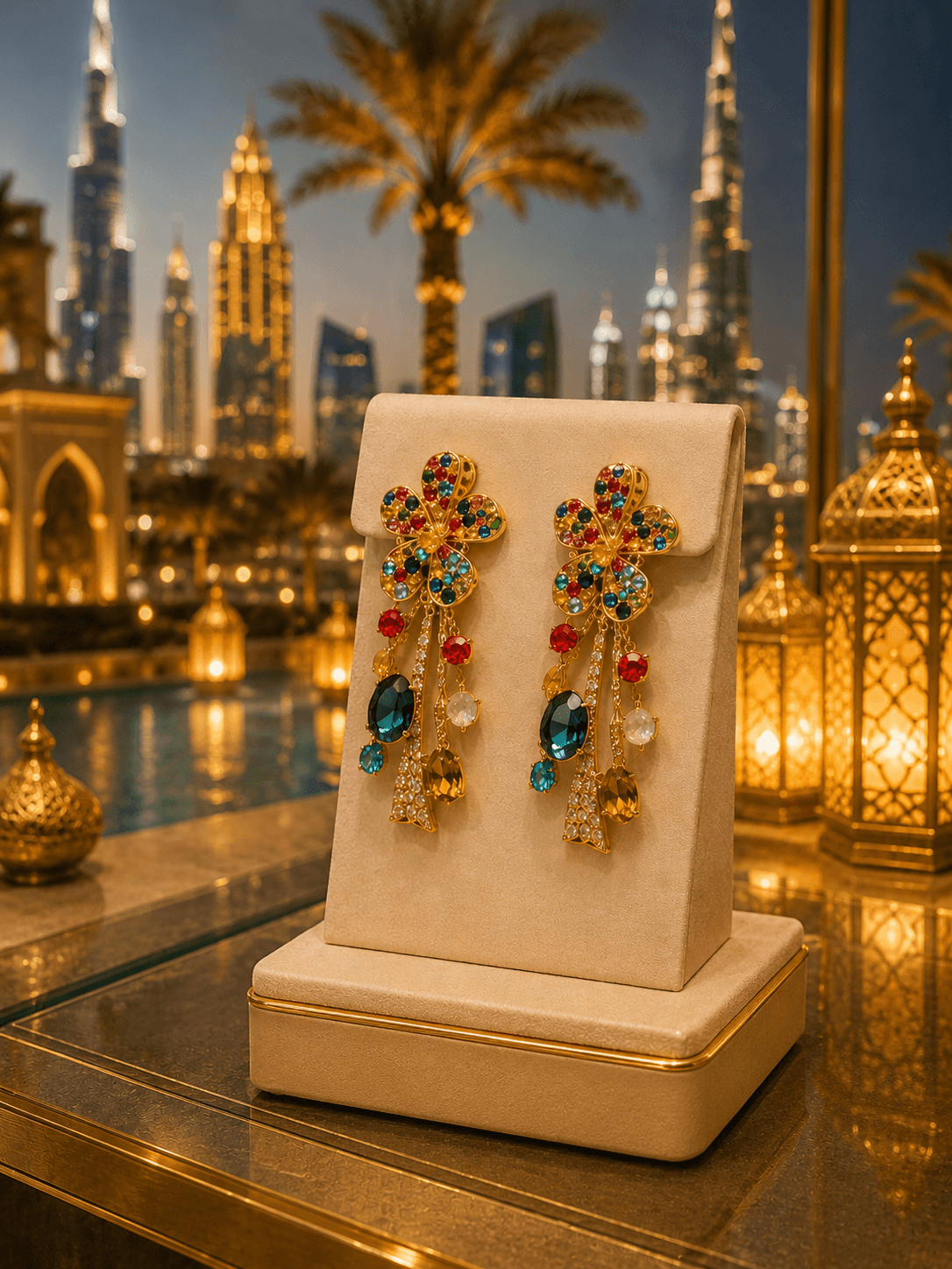 Boucles d’Oreilles Mosaïque de Dubaï