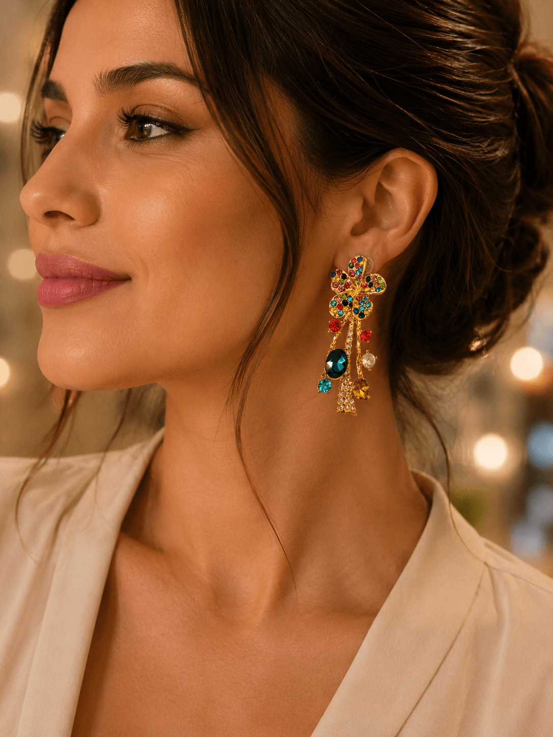 Boucles d’Oreilles Mosaïque de Dubaï – Image 2