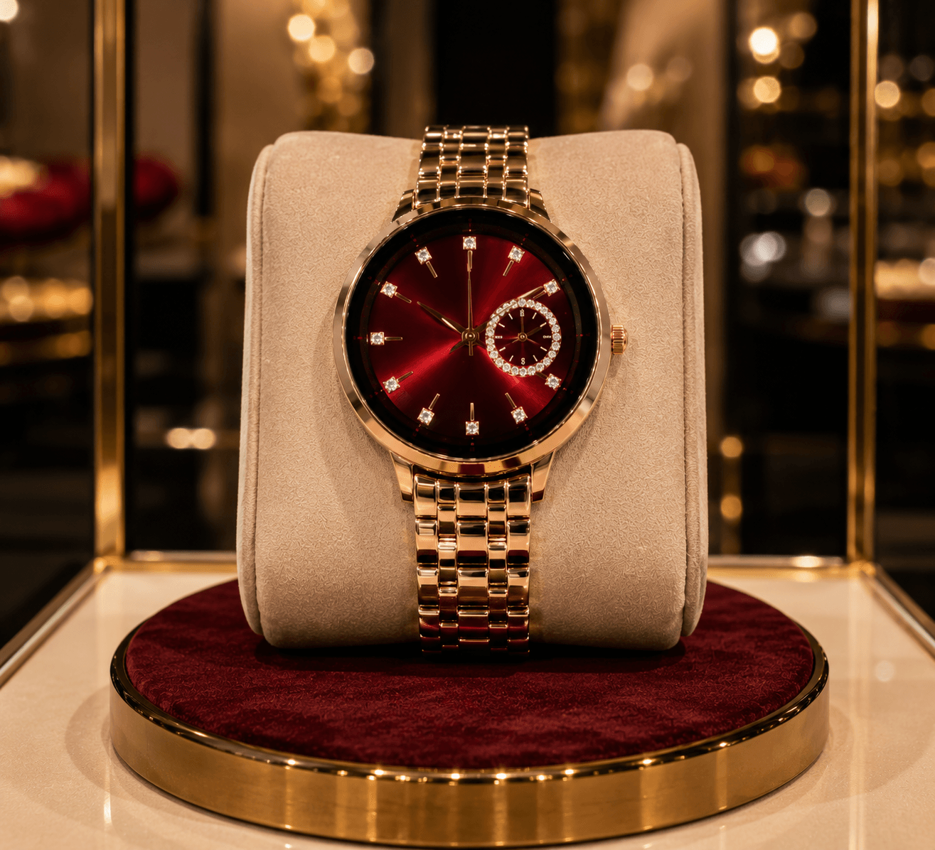 Montre Gourmette Romantique Dorée – Image 3