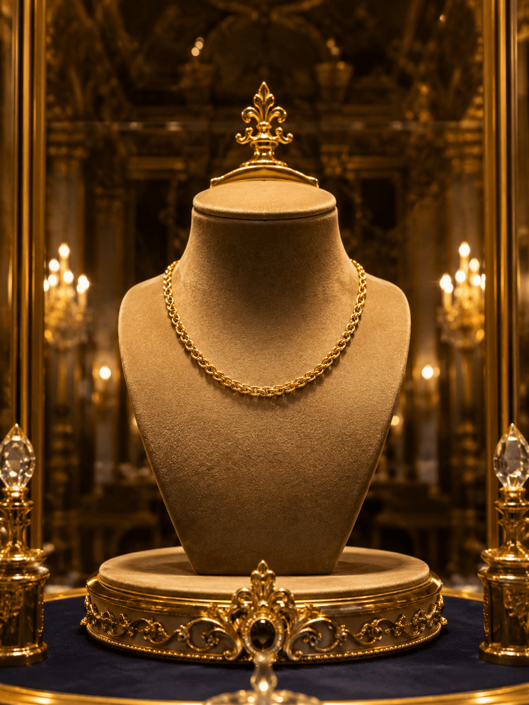 Chaîne royale élancée en Or 18 Carats – 45 cm