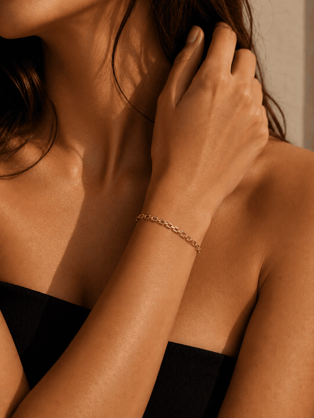 Bracelet Maille Cheval en Argent Plaqué Or 18 Carats – Image 2