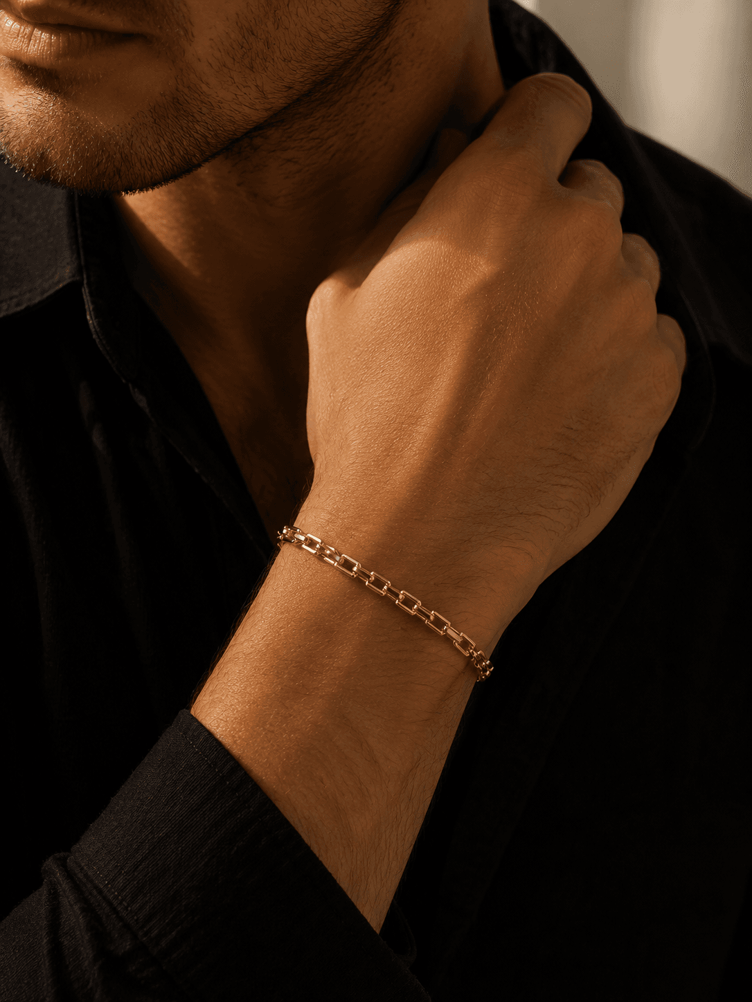Bracelet Maille Cheval en Argent Plaqué Or 18 Carats – Image 3