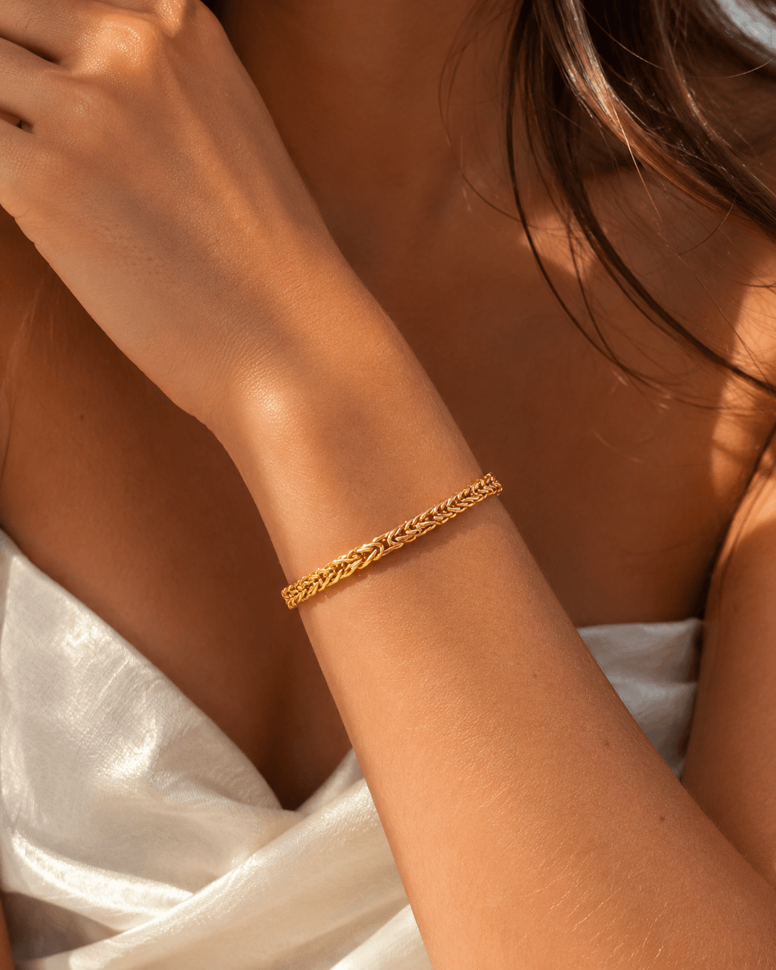 Bracelet Maille Royale en Argent Plaqué Or 18 Carats – Image 2