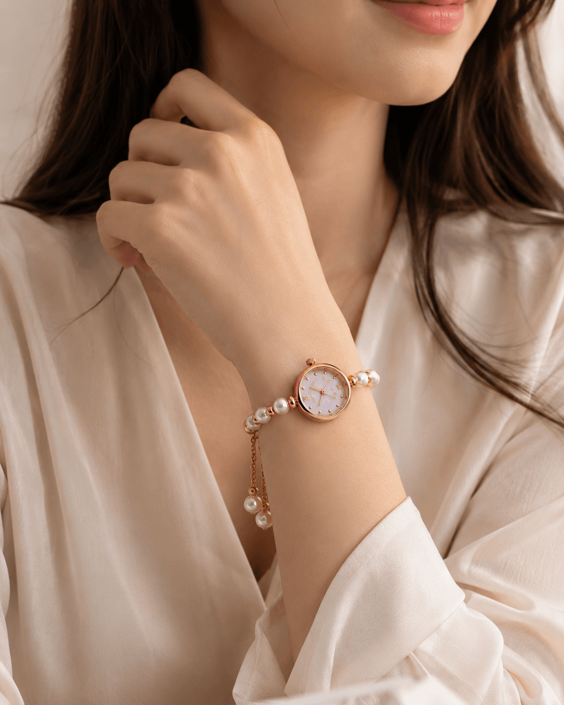 Montre-Bijou Perles Nacrées pour Femme