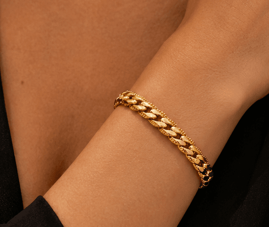 Gourmette Cuban Classique en Or 18 Carats – Image 2