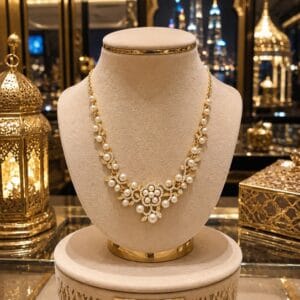 Collier Perles et Strass Sultane en Plaqué Or