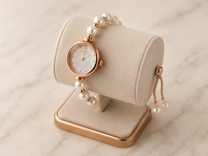 Montre-Bijou Perles Nacrées pour Femme – Image 2
