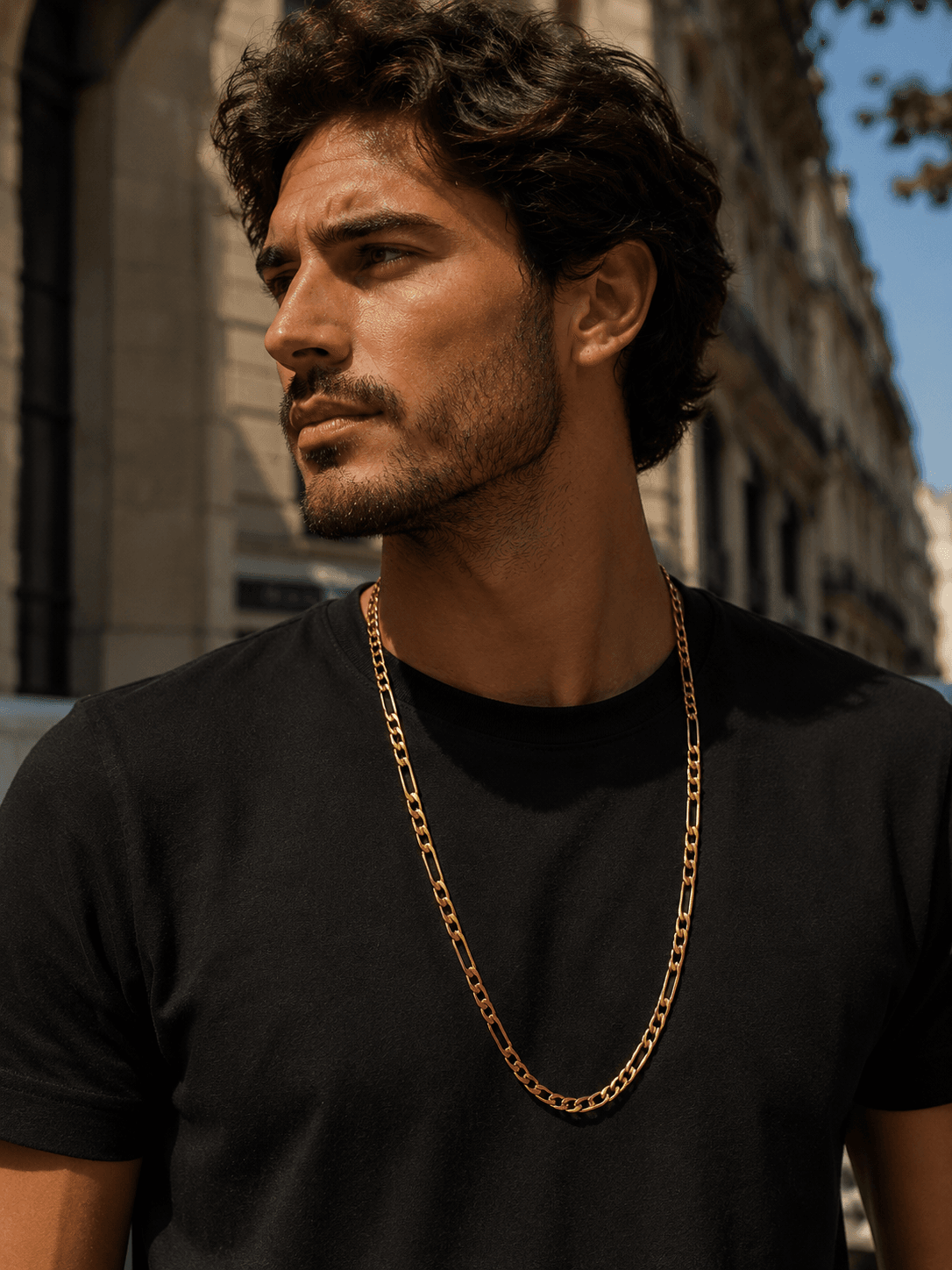Chaîne Figaro Signature en Or 18 Carats – 70 cm – Image 3