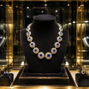 Collier Royal Saphir en Acier Inoxydable