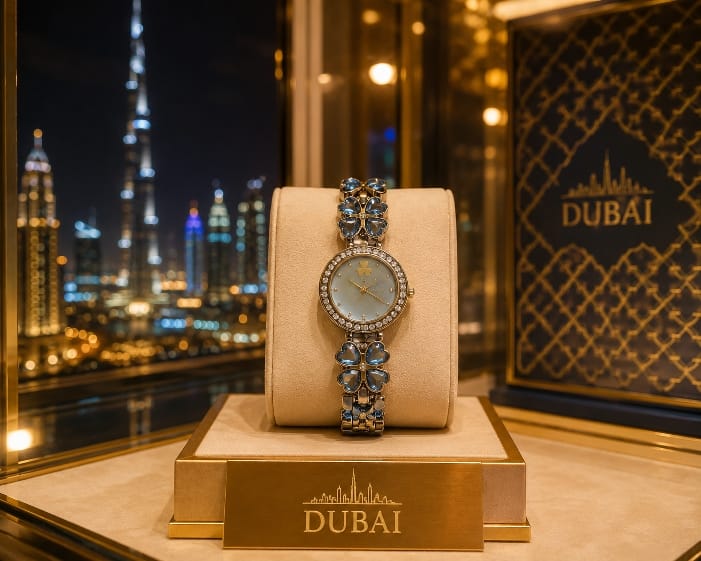 Montre-Bijou Saphir Bleu en Argent – Image 2