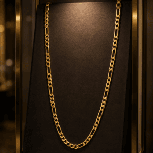 Chaîne Figaro Signature en Or 18 Carats – 70 cm
