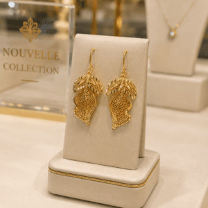 Boucles d’Oreilles Fleur de Dubaï en Plaqué Or