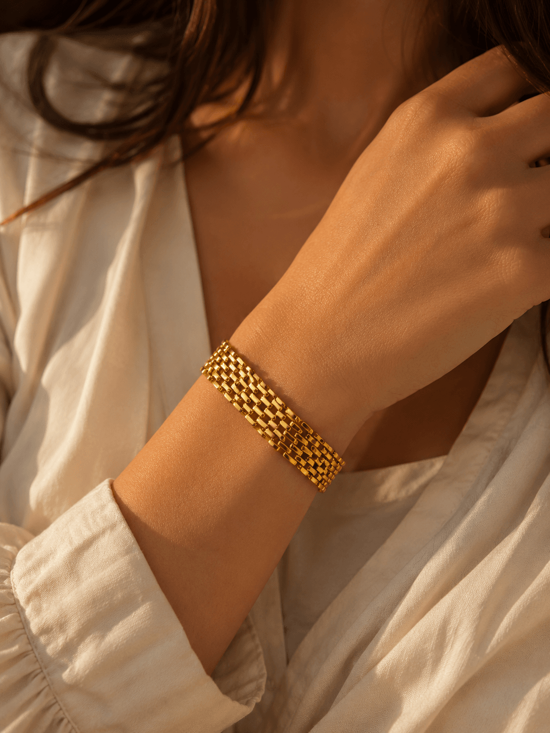 Bracelet Maille Panthère en Or 18 Carats – Image 2