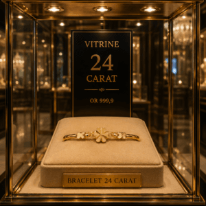 Bracelet Trèfle Précieux en Or 24 Carats